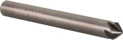 SGS - 1/4" Head Diam, 1/4" Shank Diam, 6 Flute 90° Solid Carbide Countersink - Bright Finish, 2" OAL, Single End, Straight Shank, Right Hand Cut - Industrial Tool & Supply
