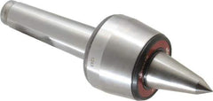 Rohm - MT4 Taper Shank, 2.755" Head Diam 500 Lb Capacity Live Center - 3,800 Max RPM, 2-3/32" Head Length, 1.2598" Point Diam, 2.087" Point Len, 1,100 Lb Max Workpc, 8.583" OAL, Long Point - Industrial Tool & Supply