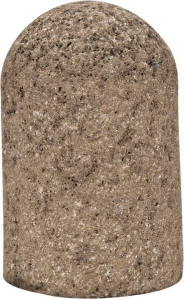 Norton - Type 18R, 2" Max Diam, 3" Head Thickness, 24 Grit Round Tip Plug - Aluminum Oxide, Very Coarse Grade, 5/8-11 Shank Thread - Industrial Tool & Supply