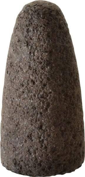Norton - Type 16, 1-1/2" Max Diam, 3" Head Thickness, 24 Grit Cone - Aluminum Oxide, Very Coarse Grade, 5/8-11 Shank Thread - Industrial Tool & Supply
