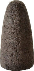 Norton - Type 16, 1-1/2" Max Diam, 3" Head Thickness, 24 Grit Cone - Aluminum Oxide, Very Coarse Grade, 5/8-11 Shank Thread - Industrial Tool & Supply