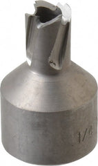 Hougen - 1/4" Diam x 1/4" Deep High Speed Steel Annular Cutter - Industrial Tool & Supply