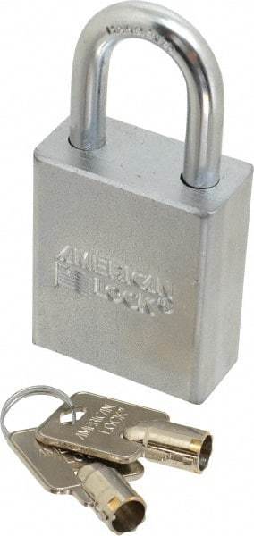 American Lock - 3/4" Shackle Clearance, Keyed Different Tubular Padlock - 5/16" Shackle Diam, Steel - Industrial Tool & Supply