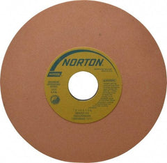 Norton - 7" Diam x 1-1/4" Hole x 1/4" Thick, K Hardness, 220 Grit Surface Grinding Wheel - Aluminum Oxide, Type 1, Very Fine Grade, 3,600 Max RPM, Vitrified Bond, No Recess - Industrial Tool & Supply