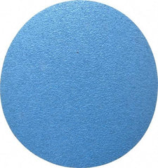 Norton - 12" Diam, 24 Grit Zirconia Alumina Adhesive PSA Disc - Very Coarse, Blue, Y Weighted Cloth Backing, Flexible - Industrial Tool & Supply