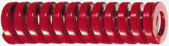 Dayton Lamina - 2" Hole Diam, 1" Rod Diam, 7" Free Length, Red Die Spring - 75 Lb Max Deflection, 2.1" Max Deflection, Heavy Duty, Chromium Vanadium Steel - Industrial Tool & Supply