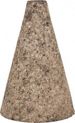 Norton - Type 17, 2" Max Diam, 3" Head Thickness, 24 Grit Square Tip Cone - Aluminum Oxide, Very Coarse Grade, 5/8-11 Shank Thread - Industrial Tool & Supply