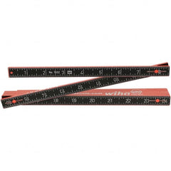 Wiha - Folding Rules Overall Length (Feet): 6.50 Graduation (Inch): 1/16 - Industrial Tool & Supply