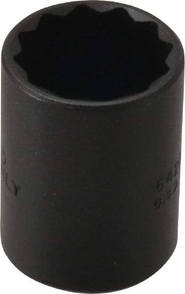 Proto - 7/8", 1/2" Drive, Standard Hand Socket - 12 Points, 1-9/16" OAL, Alloy Steel, Black Finish - Industrial Tool & Supply