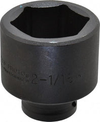 Proto - 3/4" Drive 2-1/16" Standard Impact Socket - 6 Points, 3-3/32" OAL - Industrial Tool & Supply