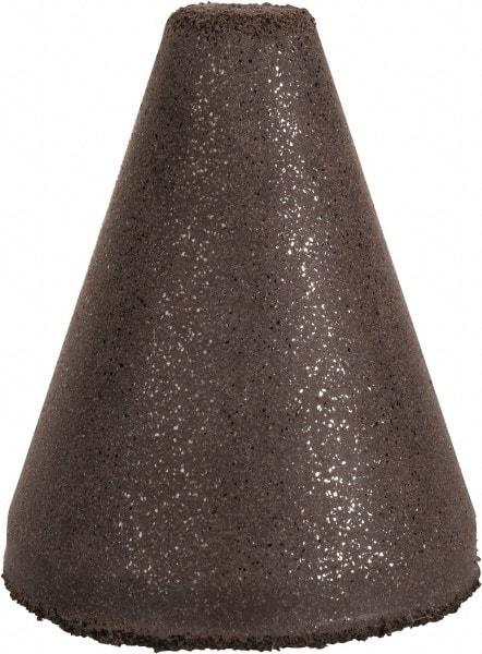 Cratex - 1" Max Diam x 1-1/4" Long, Taper, Rubberized Point - Medium Grade, Silicon Carbide, 1/4" Arbor Hole, Unmounted - Industrial Tool & Supply
