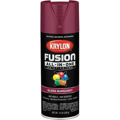 Krylon - Spray Paints Type: Acrylic Enamel Spray Paint Color: Burgundy - Industrial Tool & Supply