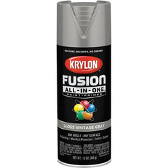 Krylon - Spray Paints Type: Acrylic Enamel Spray Paint Color: Vintage Gray - Industrial Tool & Supply