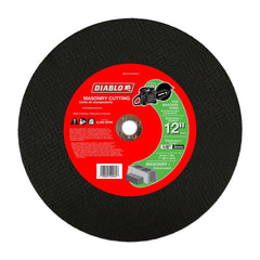 Cutoff Wheels; Wheel Type Number: Type 1; Wheel Diameter (Inch): 12; Wheel Thickness (Inch): 1/8; Hole Size: 1; Abrasive Material: Silicone Carbide Blend; Maximum Rpm: 6350.000; Hole Shape: Round; Wheel Color: Black