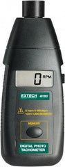 Extech - Accurate up to 0.05%, Noncontact Tachometer - 6.7 Inch Long x 2.8 Inch Wide x 1-1/2 Inch Meter Thick, 5 to 99,999 RPM Measurement - Industrial Tool & Supply