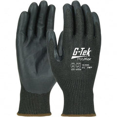 PIP - Size S, ANSI Cut Lvl A5, NeoFoam Coated PolyKor Xrystal Cut Resistant Gloves - Palm & Fingers Coated, Knit Wrist, Black, Paired - Industrial Tool & Supply