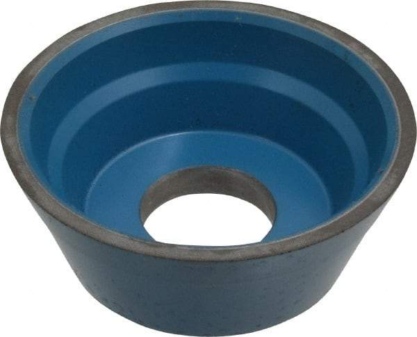 Norton - 3-3/4" Diam, 1-1/4" Hole Size, 1-1/2" Overall Thickness, 120 Grit, Type 11 Tool & Cutter Grinding Wheel - Fine Grade, Diamond, R Hardness, Resinoid Bond - Industrial Tool & Supply