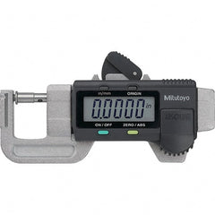 Mitutoyo - Electronic Thickness Gages Minimum Measurement (mm): 0.00 Minimum Measurement (Decimal Inch): 0.0000 - Industrial Tool & Supply