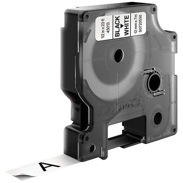 Dymo - Labels, Ribbons & Tapes Type: Vinyl White Tape Color: White - Industrial Tool & Supply