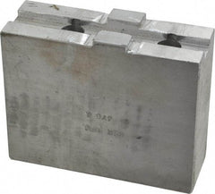 H & R Manufacturing - Tongue & Groove Attachment, Square Soft Lathe Chuck Jaw - Aluminum, 2.12" Btw Mount Hole Ctrs, 4-1/4" Long x 1-1/2" Wide x 3-3/8" High, 1/2" Groove - Industrial Tool & Supply