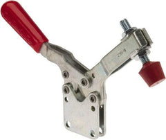 De-Sta-Co - 750 Lb Holding Capacity, Horizontal Handle, Manual Hold Down Toggle Clamp - 70° Handle Movement, 92° Bar Opening, U-Bar, Straight Base, Electro-Plated Zinc, Carbon Steel - Industrial Tool & Supply