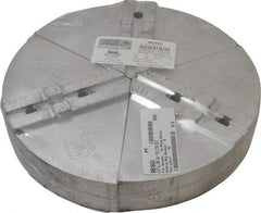 H & R Manufacturing - Tongue & Groove Attachment, Round Soft Lathe Chuck Jaw - 3 Jaws, Aluminum, 2-1/2" Btw Mount Hole Ctrs, 6" Long x 12" Wide x 2" High, 1/2" Groove - Industrial Tool & Supply