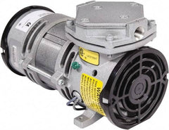 Gast - Diaphragm-Type Vacuum Pumps Horsepower: 1/8 Cubic Feet per Minute: 0.70 - Industrial Tool & Supply