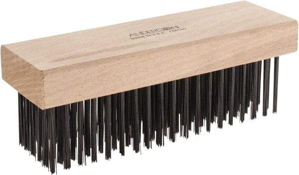 Anderson - 6 Rows x 19 Columns Steel Scratch Brush - 7-1/2" OAL - Industrial Tool & Supply