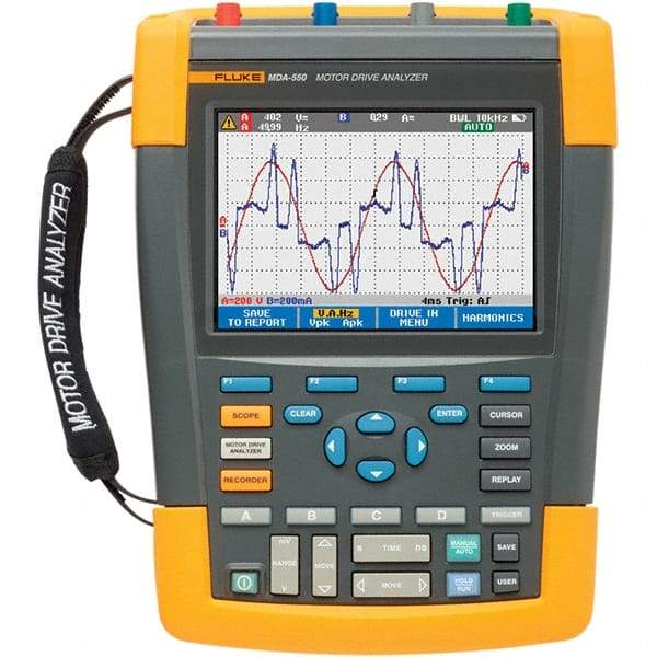 Fluke - 3 Phase, 1,000 VAC, 0.01 to 400 Amp Capability, 500 Hz Calibration, VGA Display Power Meter - ±(3% + 10 Counts) Excluding Current Clamp Current Accuracy, ±(3% + 10 Counts) Voltage Accuracy - Industrial Tool & Supply