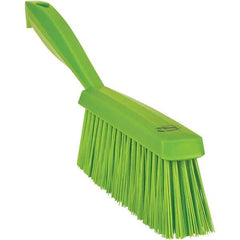 Vikan - 14" OAL, Polyester Staple Set Bench Brush - 2" Bristle Length, 6-3/8" Long Head, Straight Polypropylene Handle, Lime Green - Industrial Tool & Supply