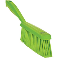 Vikan - 14" OAL, Polyester Staple Set Bench Brush - 2" Bristle Length, 6-3/8" Long Head, Straight Polypropylene Handle, Lime Green - Industrial Tool & Supply
