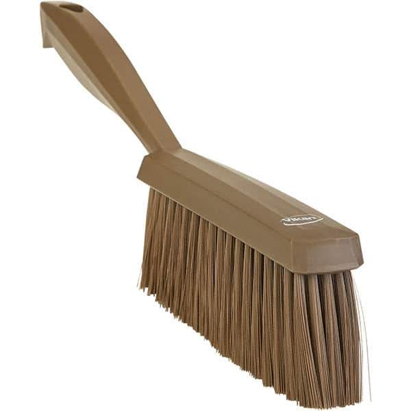 Vikan - 14" OAL, Polyester Staple Set Bench Brush - 2" Bristle Length, 6-3/8" Long Head, Straight Polypropylene Handle, Brown - Industrial Tool & Supply