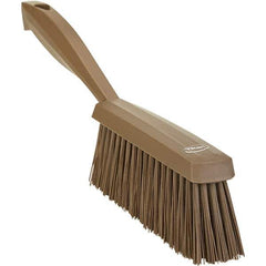 Vikan - 14" OAL, Polyester Staple Set Bench Brush - 2" Bristle Length, 6-3/8" Long Head, Straight Polypropylene Handle, Brown - Industrial Tool & Supply
