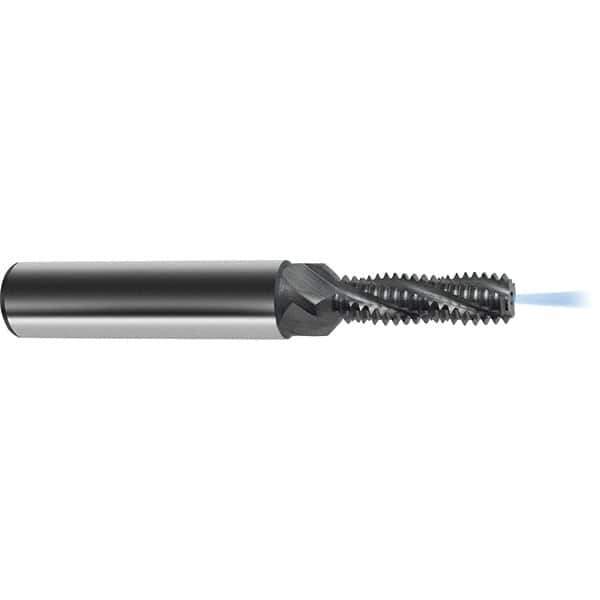 Guhring - M12x1.75 Metric , 9.95mm Cut Diam, 4 Flute Solid Carbide Helical Flute Thread Mill - Internal Thread, 32.4mm LOC, 90mm OAL, 14mm Shank Diam - Industrial Tool & Supply