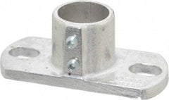 Hollaender - 1-1/4" Pipe, Base Flange, Aluminum Alloy Flange Pipe Rail Fitting - Bright Finish - Industrial Tool & Supply