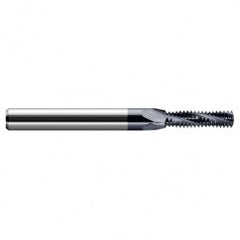 ‎0.1950″ Cutter Diameter × 0.7500″ (3/4″) Length of Cut Carbide Multi-Form 1/4″-28 Thread Milling Cutter, 3 Flutes, AlTiN Coated - Industrial Tool & Supply