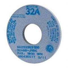 Norton - 14" Diam x 5" Hole x 1" Thick, J Hardness, 60 Grit Surface Grinding Wheel - Aluminum Oxide, Type 1, Medium Grade, 1,800 Max RPM, Vitrified Bond, No Recess - Industrial Tool & Supply
