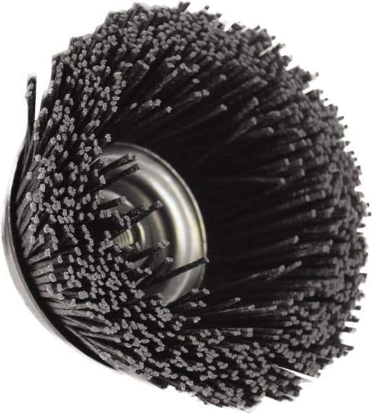 Osborn - 4" Diam, 5/8-11 Threaded Arbor, Silicon Carbide Fill Cup Brush - Silicon Carbide Abrasive Material, 1-1/2" Trim Length, 6,000 Max RPM - Industrial Tool & Supply