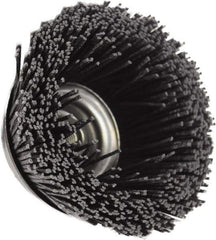 Osborn - 4" Diam, 5/8-11 Threaded Arbor, Silicon Carbide Fill Cup Brush - Silicon Carbide Abrasive Material, 1-1/2" Trim Length, 6,000 Max RPM - Industrial Tool & Supply