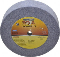 Norton - 6" Diam, 1/2" Hole Size, 1-1/2" Overall Thickness, 46 Grit, Type 6 Tool & Cutter Grinding Wheel - Coarse Grade, Aluminum Oxide, K Hardness, Vitrified Bond, 3,820 RPM - Industrial Tool & Supply