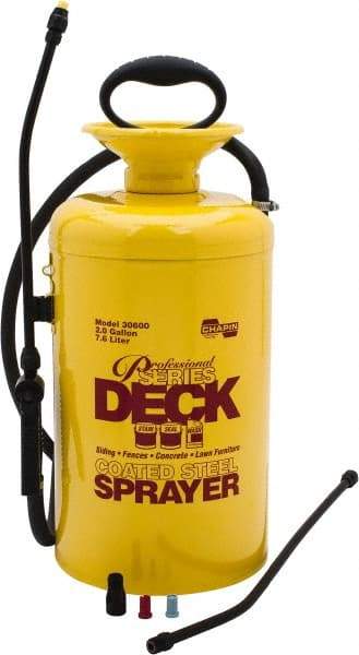 Chapin - 2 Gal Garden Hand Sprayer - Coated Steel Tank, Reinforced Hose, For Deck & Yard Applications - Industrial Tool & Supply