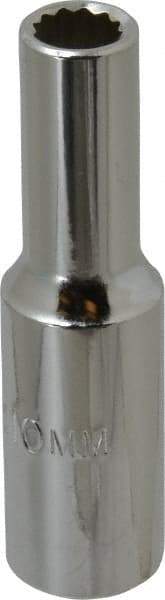 Proto - 1/2" Drive, Deep Hand Socket - 12 Points, 3-1/4" OAL, Chrome Finish - Industrial Tool & Supply