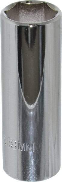 Proto - 3/8" Drive, Deep Hand Socket - 6 Points, 2-3/4" OAL, Chrome Finish - Industrial Tool & Supply