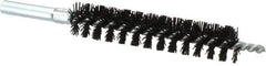 Schaefer Brush - 4" Brush Length, 3/4" Diam, Nylon Single Stem, Single Spiral Condenser Tube Brush - 6-1/4" Long, Nylon, 12-24 Female Connection - Industrial Tool & Supply