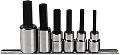 Proto - 6 Piece 1/2" Drive Metric Hex Bit Socket Set - 6 to 17mm Hex - Industrial Tool & Supply