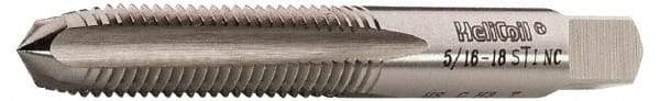 Heli-Coil - 3/4-16 UNF, H4, 4 Flute, Plug Chamfer, Bright Finish, High Speed Steel Hand STI Tap - 4-15/32" OAL, 2" Thread Length, 11/16" Square Length, 0.489" Square Size, 2B Class of Fit - Industrial Tool & Supply