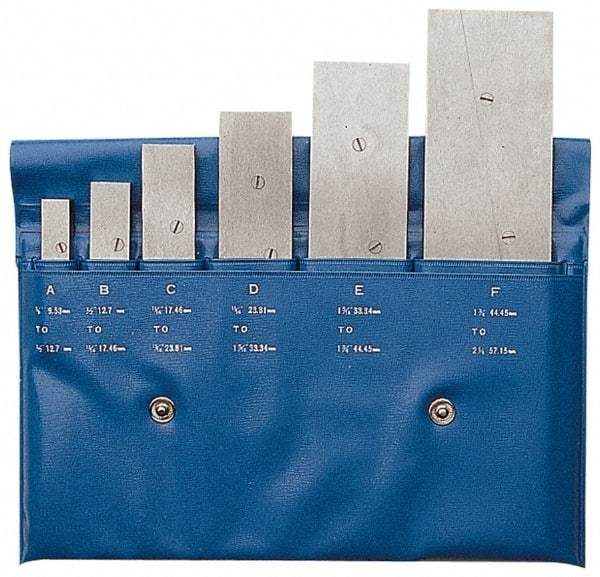PEC Tools - 3/8 to 2-1/4 Inch Adjustable Parallel Set - Includes Vinyl Pouch, 6 Pieces - Industrial Tool & Supply