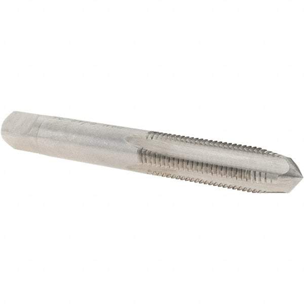 Reiff & Nestor - 5/16-24 UNF 3B 4 Flute Bright Finish High Speed Steel Straight Flute Standard Hand Tap - Plug, Right Hand Thread, 2-23/32" OAL, 1-1/8" Thread Length, H3 Limit, Oversize - Exact Industrial Supply
