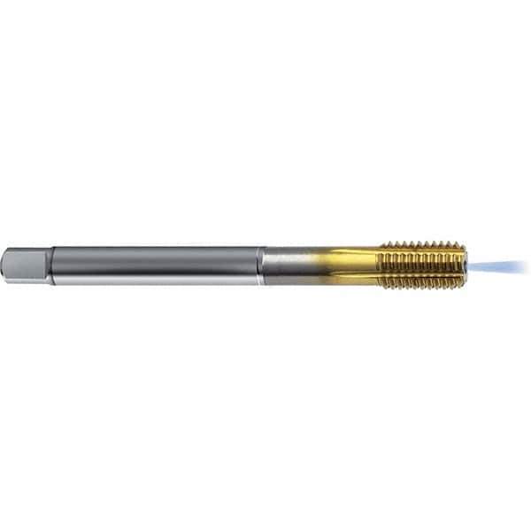 Guhring - 3/8-16 UNC 2BX H8/H9 Thread Limit Bottoming Thread Forming Tap - High Speed Steel, TiN Finish, 3.937" OAL, Right Hand Thread, Series 4383 - Industrial Tool & Supply