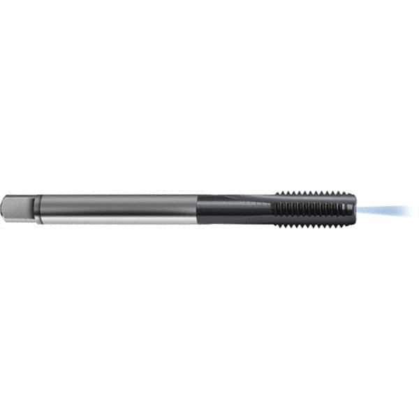 Guhring - M8x1.00 Metric 6HX 3 Flute TiCN Finish High Speed Steel Straight Flute Standard Hand Tap - Plug, Right Hand Thread, 90mm OAL, D5/D6 Limit, Through Coolant - Exact Industrial Supply